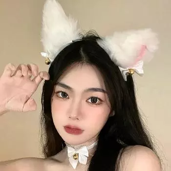 Кошка Кошачьи ушки Ободок для головы Лиса Ободок для головы Женская шпилька Шпилька для волос Хэллоуин Рождественские украшения Аксессуары для волос Уши животных