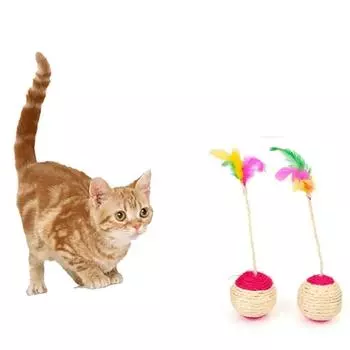 Кошки Игрушки для кошек Товары 1-3 шт. Аксессуары для кошек Дрессировка котят Интерактивные вещи для питомцев Мяч-когтеточка Товары Дом игрушек 1pc