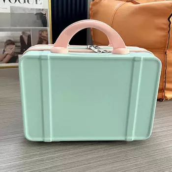 Косметичка Дорожный Чехол Косметичка Vanity Hard Shell Легкий Органайзер Сумка Blue Pink