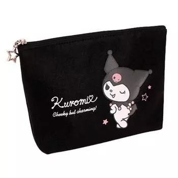 Косметичка Sanrio Kuromi Pearl, многоцелевой переносной дорожный футляр для косметики, популярный персонаж в Корее