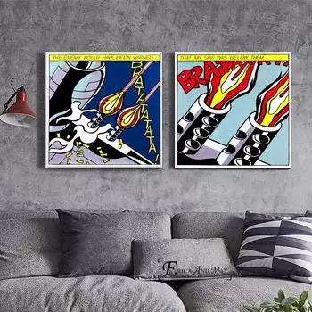 Космический корабль Brat Pop Art Comic Wall Art Холст Картина Плакат для домашнего декора Плакаты и принты Декоративные фотографии без рамы 21cm30cm NoFrame