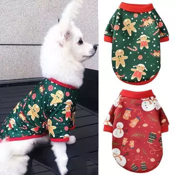 Костюм котенка, рождественская зимняя одежда для кошек, одежда для домашних животных, теплый свитер для собак