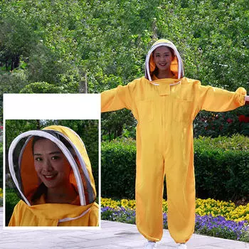 Костюм пчеловода Bee Anti Bees для всего тела, дышащий пчеловод с вентилируемым капюшоном для L
