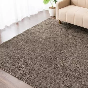 Ковер Iris Plaza Rug All Compatible with Floor 200 x 250 Carpet, Нескользящий, Нескользящий, Сезоны, Отопление, Выбираемый, Пушистый, Гладкий, Текстура, Коричневый,