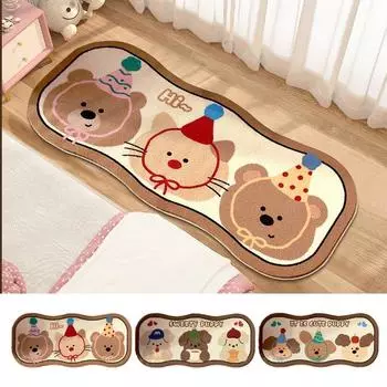 Ковер Kawaii Puppy, впитывающий напольный коврик, коврик с рисунком, для спальни, прикроватная подставка для ног, балкона, гостиной, нескользящий ковер для детской комнаты S 40x60cm