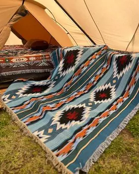 Ковер Peel Forest Camp Native Pattern Navajo Aztec, одеяло, коврик для пикника, многослойное покрывало, племенной, для улицы, одеяло, (160X260см)