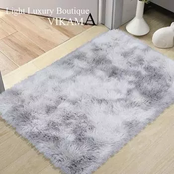 Ковер Tie-Dye Fuzzy, ультрамягкий, нескользящий, для спальни, интерьерный ковер, детский декор, прямоугольный напольный коврик для детской комнаты 40X60CM(1.3X2FT)