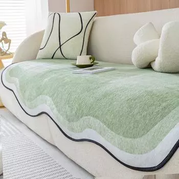 Коврик Cloud Mat из синели, подушка для дивана, Нескользящая полностью завернутая крышка, ткань, четыре сезона, универсальные подушки для сидений для спальни 70*70cm