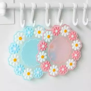 Коврик Daisy Anti-Scald, коврик для ужина, теплоизоляционный коврик для тарелок, коврик для стола, противоожоговый коврик для мисок, силиконовый коврик для подставки small розовый