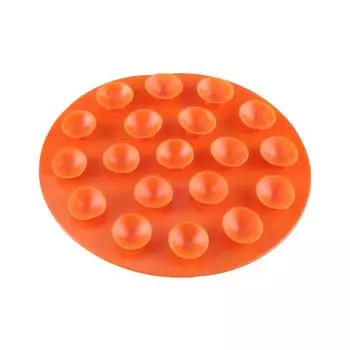 Коврик для малышей и детей Magic Suction Mat Двусторонний противоскользящий коврик для тарелок, мисок, столовых приборов (оранжевый)