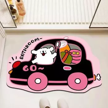 Коврик для пола Line Puppy Diatom Mud, впитывающий воду, быстросохнущий, для ног, устойчивый к грязи и простой в использовании, противоскользящий коврик для пола в ванной комнате 40 * 60cm