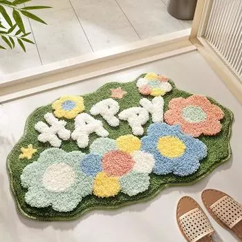 Коврик для пола Moss Tufted, впитывающий коврик для дома, ковер для ванной комнаты, флокированный коврик для туалета, нескользящий коврик 40*60cm