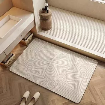 Коврик для пола в ванной комнате с кремовым покрытием Diatom Mulle, прочный впитывающий коврик для туалетной двери, коврик для ног в туалете, коврик для входной двери 40 * 60cm