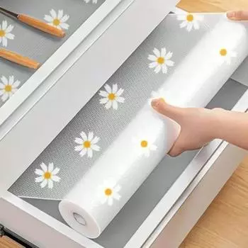 Коврик для шкафа EVA Daisy Pad, многоразовые вкладыши для ящиков, нескользящие, водонепроницаемые, влагостойкие, для холодильника, коврик для ящика, вкладыш для ящика 100x30cm