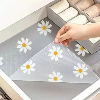 Коврик для шкафа EVA Daisy Pad, многоразовые вкладыши для ящиков, нескользящие, водонепроницаемые, влагостойкие, для холодильника, коврик для ящика, вкладыш для ящика 100x30cm
