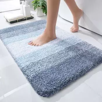 Коврик для ванной HAPIHAPPY 51X76, нескользящий, плюшевый, мохнатый, очень мягкий и впитывающий коврик для ванной из микрофибры, ванна и душ 41X61