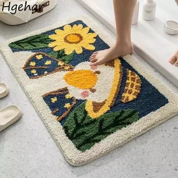 Коврик для ванной с рисунком из мультфильма, милый, коврик для двери, ванна, нескользящий, мягкий, 40x60 см, плотный, домашний текстиль, быстросохнущий, уютный, впитывающий 1pcs 40x60cm