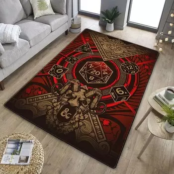 Коврик Dungeons Dragons серии игральные кости, нескользящие напольные коврики, игровой коврик для гостиной, спальни, ковер, геймерский ковер, подарки для вентилятора