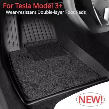 Коврики для Tesla Model 3 Highland 2024 года выпуска, водонепроницаемые, износостойкие, двухслойные, для ног, аксессуары для моделирования автомобиля