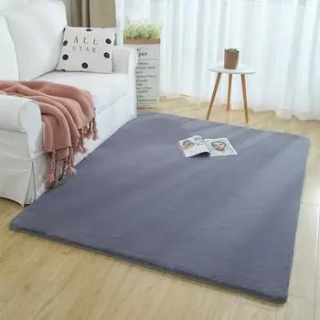 Ковры из искусственного меха кролика, противоскользящие, однотонные, мягкие, пушистые, плюшевые, белые ковры для детской спальни, ковры с утолщением 40x60cm(15.7x23.6in) белый