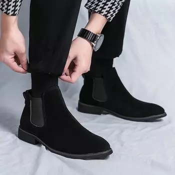 Кожаные туфли ручной работы с узором под аллигатора, мужские мокасины, повседневные деловые туфли, классические мужские туфли на плоской подошве из мягкой кожи 38 чёрный