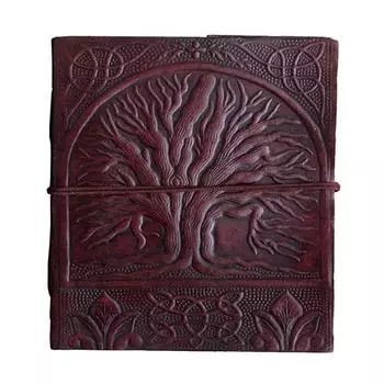 Кожаный блокнот Tree of Life с замком C-Lock в подарок для мужчин и женщин
