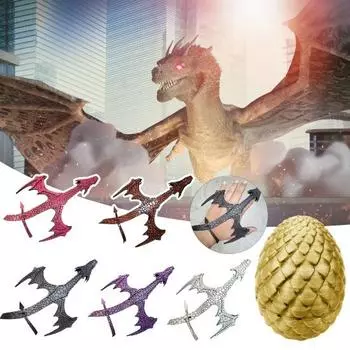 Кожаный браслет на руку с драконом и 3D-печатным яйцом, регулируемый винтажный браслет-манжета с летающим драконом, ремешок на запястье