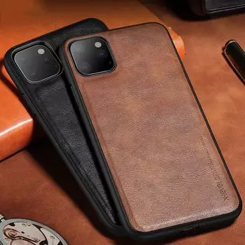 Кожаный чехол для Iphone 13 12 Pro Max 11 Xr Xs Max X 14pro Max, оригинальный противоударный ультралегкий чехол для Iphone 12 Pro For iPhone X or XS серый