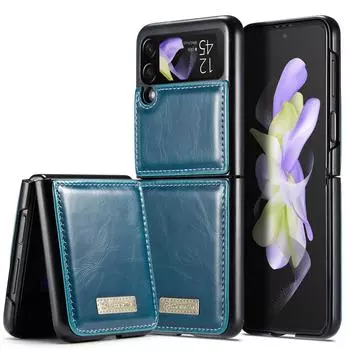 Кожаный чехол для мобильного телефона с защитой от пота для Samsung Galaxy Z Flip 4 5g Flip4 Flip 3 Flip3 Zflip4 Anti-Shock, складной чехол с дизайном for Samsung z Flip 4 чёрный