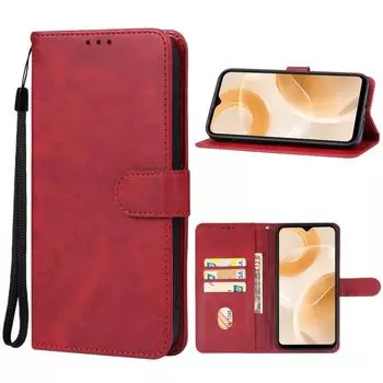 Кожаный чехол для телефона For Ulefone Note 18 Ultra 5G красный