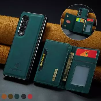 Кожаный чехол для телефона с защитой от падения в деловом стиле для Samsung Galaxy Z Fold 4 5g Fold4 Fold3 Fold 3 S23 S22 Ultra S20 Plus S21 Fe for Galaxy S23 Plus чёрный