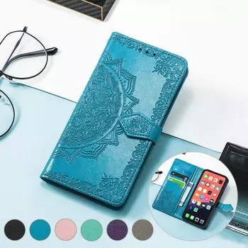 Кожаный чехол-книжка с рельефом Datura для Iphone Se 2022 13 Pro Max 12 Pro Max 11 Pro Max Se 2020 X Xs Xr Xs Max 8 7 6 6s Plus iPhone 12 Mini серый