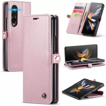 Кожаный чехол-кошелек в стиле ретро для Samsung Galaxy Z Fold 4 5g, роскошный магнитный держатель для карт Caseme, универсальный защитный чехол-кошелек For Galaxy Z Fold 4