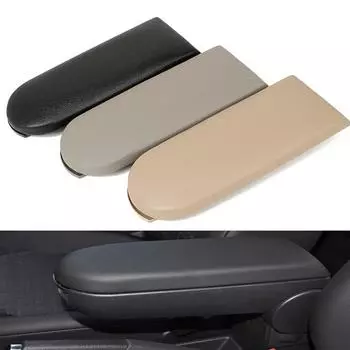 Кожаный чехол на подлокотник центральной консоли автомобиля для Volkswagen Jetta Bora Golf MK4 Polo Skoda Octavia Passat B5, крышка центральной консоли чёрный