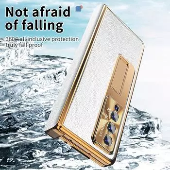 Кожаный чехол с подставкой для плетения S-ручки для Samsung Galaxy Z Fold 4 5g Fold4 Fold 3 Fold3, чехлы из закаленного стекла для экрана for Samsung Z Fold 3