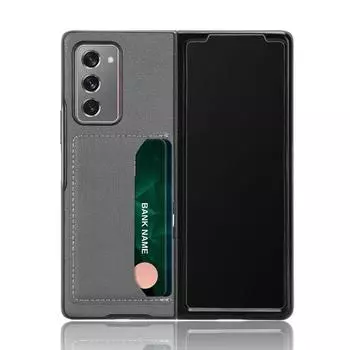 Кожаный чехол с защитой от детонации для Samsung Z Fold4, кожаный чехол для Samsung Galaxy Z Fold 4 5g Fold4 Fold3 Fold2 Fold 3 2, деловой чехол for Samsung Z Fold 4 чёрный