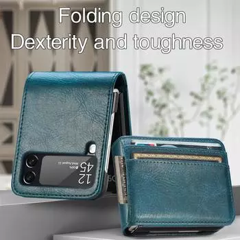 Кожаный чехол с защитой от падения для Samsung Z Flip4, кожаный чехол для Samsung Galaxy Z Flip 4 Flip4 Flip3 Flip 3, аксессуары для телефонов, чехол for Samsung Z Flip 4 коричневый
