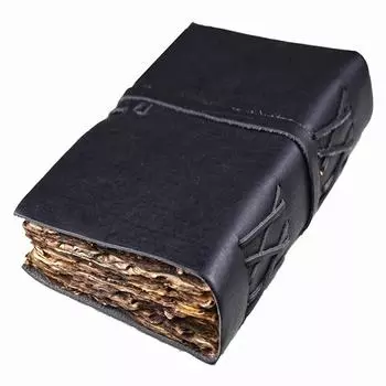 Кожаный ежедневник с обожженными краями, бумажный блокнот премиум-класса, ежедневник 17,78 см