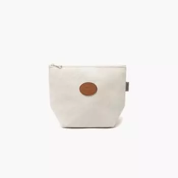 Кожаный мешочек-нашивка Depound Bun Pouch, средний [цвет слоновой кости] ivory