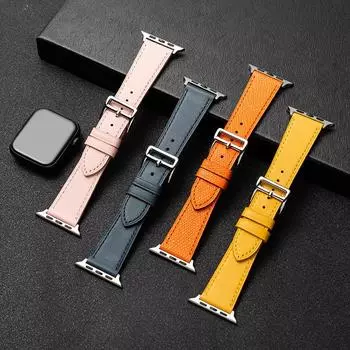 Кожаный ремешок для Apple watch ремешок 44 мм 45 мм 40 мм 41 мм 38 мм 42 мм 42 44 45 мм Браслет Single Tour iWatch series 6 5 4 3 se 7 41 38mm 40mm 41mm