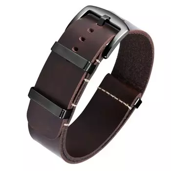 Кожаный ремешок для часов Crazy Horse Oil Leather Watch Strap 18 мм 19 мм 20 мм 21 мм 22 мм 24 мм сменный цельный кожаный ремешок для часов для мужчин и женщин 12