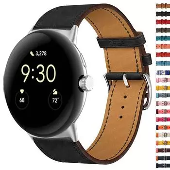 Кожаный ремешок для Google Pixel Watch Pixel Watch 2 Сменный ремешок для умных часов Браслет на запястье Браслеты Аксессуары для Pixel Watch For Google Pixel Watch 1/2