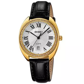 Кожаный ремешок High School Black Gold Watch для женщин Женские часы, Стильные, Часы, Повседневные, Деловые, Простые, Легкие, Женские часы, Водонепроницаемые,