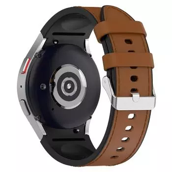 Кожаный силиконовый ремешок для Samsung Watch 6/5/4 40 44 мм 4/6 Classic 42 43 мм 46 47 мм Кожаный ремешок с зернистой поверхностью для Galaxy Watch 5pro 45 мм Watch 6classic 43 47
