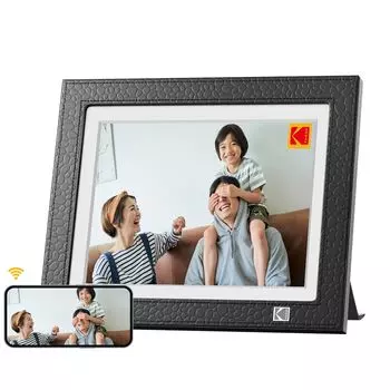 Кожаный стиль 2K изображение дюймов Wifi цифровая фоторамка 32G воспроизведение поддерживает память до 128 ГБ Wifi передача данных общий доступ сенсорный экран отличный подарок для