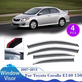 Козырек для окон Toyota Corolla E140 E150 Altis Ascent AXIO 2007~2013 Боковая защита от солнца и дождя Дефлектор вентиляционный люк Аксессуары прозрачный