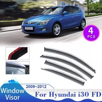 Козырек на окно для Hyundai i30 FD Elantra Touring 2009~2012 Боковая защита от солнца и дождя Дефлектор вентиляционный люк Дымоход Укрытия Аксессуары прозрачный