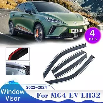 Козырек на окно для MG4 EV EH32 Mulan 2024 2024 2024 Боковая защита от солнца и дождя Дефлектор Вентиляционный люк Дымоход Навесы Аксессуары прозрачный