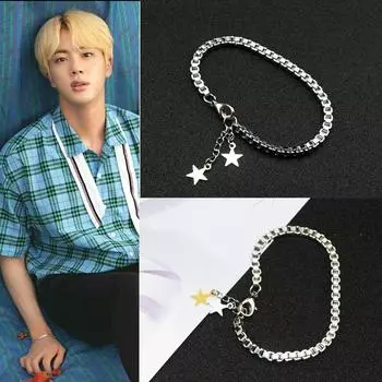 Kpop корейский браслет из нержавеющей стали, ювелирные изделия, подарок для фаната, корейский браслет, корейские украшения, корейский веер, подарок для девочки