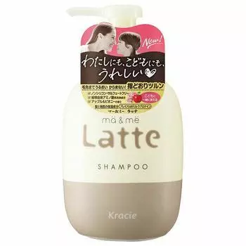 Kracie ma and me Latte шампунь для мам и детей, с ароматом яблока и пиона